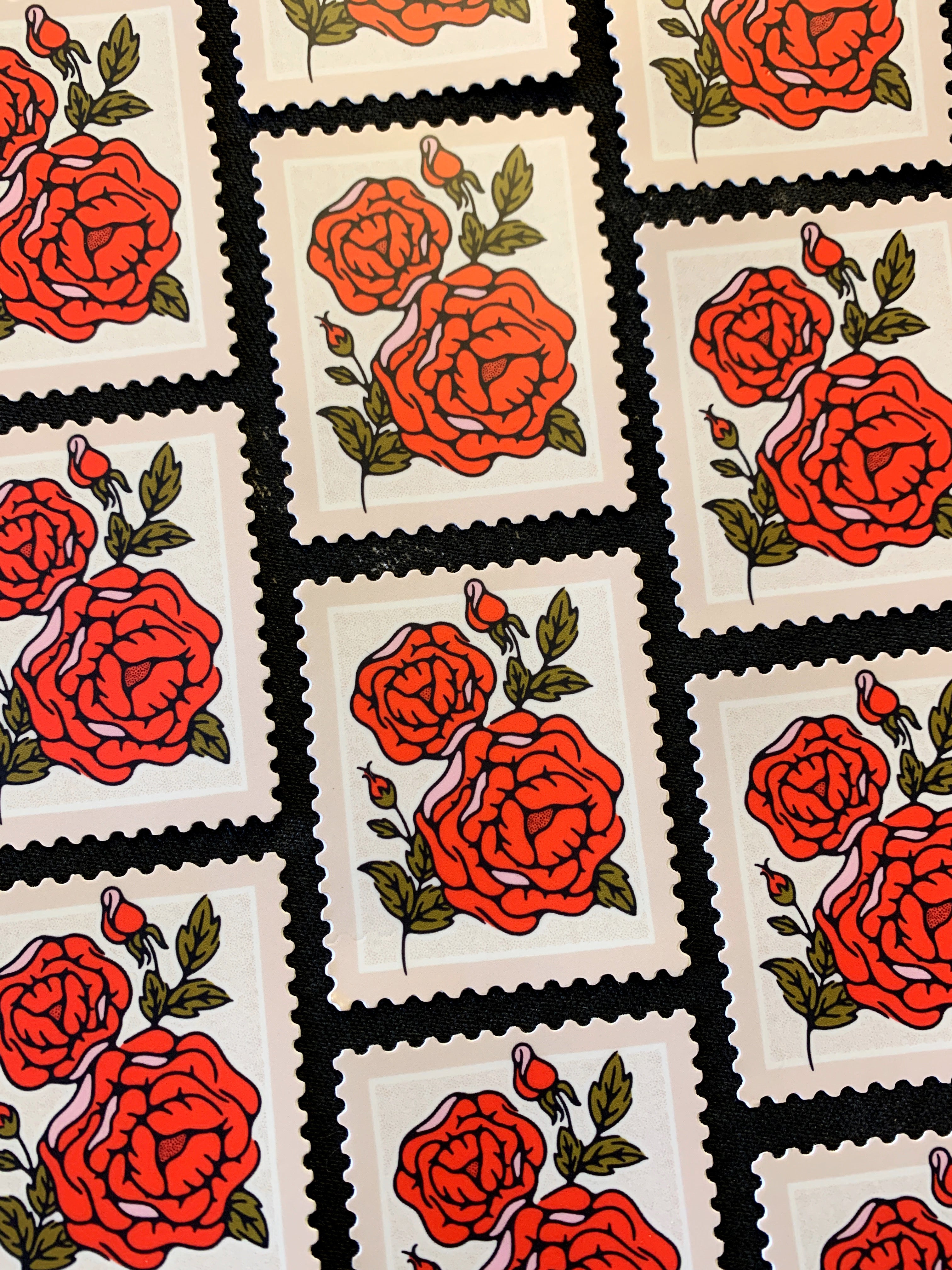 Rose Stamp Sticker